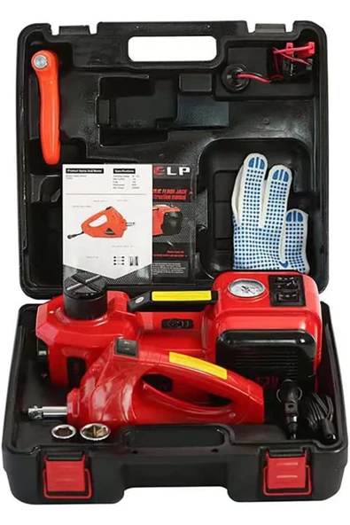 ekinler el aletleri Elektrikli Kriko Kiti 5 Ton 12V Hidrolik Kriko Seti, Darbe Anahtarı Ve Şişirm ürün görseli 1