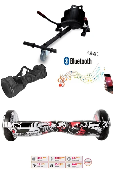 Citymate Elektrikli Kaykay Hoverboard Akıllı Denge 6.5 Inch + HoverKart + Çanta EXTREM PAKET D06 ürün görseli 1