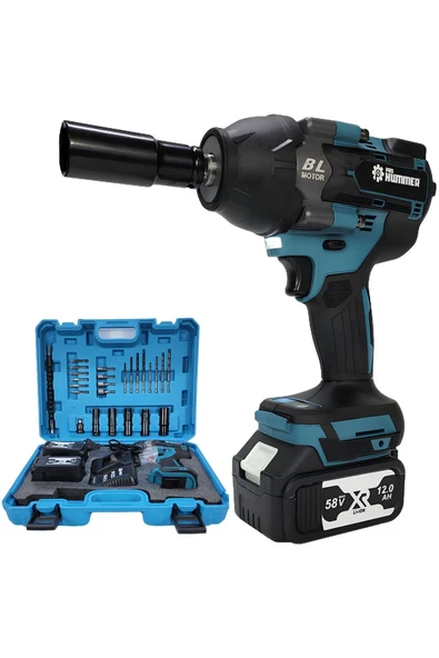 Prohummer PH241 Çift Akülü 1100 Newton 58Vf Somun Sıkma Sökme Makina Seti (Mavi) ürün görseli 1