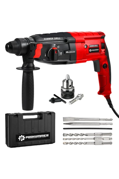 prohummer PH315 Yeni Kırıcı Delici Matkap Sds Plus Hilti 850W (Kırmızı) ürün görseli 1