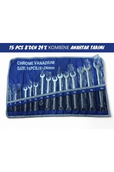 ekinler el aletleri Kombine Anahtar Takımı 8-32 mm 14 Parça (Bez Çantalı) ürün görseli 1
