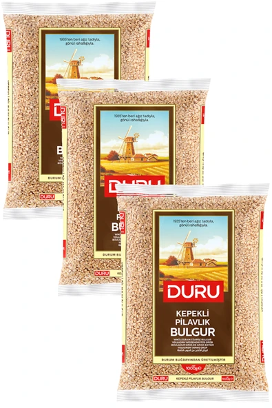 Duru Kepekli Pilavlık Bulgur 1 kg x 3 Adet ürün görseli 1
