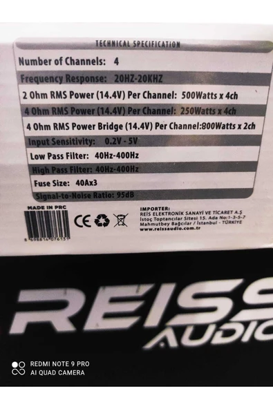 Reiss Reis Rs-t1000.4d Fullrange Amfi - Resim 2