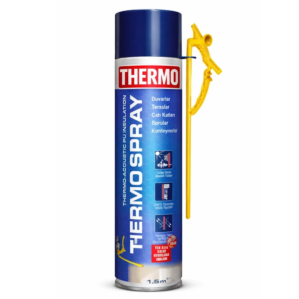 Thermo Acoustic Sprey Poliüretan Köpük 800 ml Isı ve Ses Yalıtım 15 m2 ürün görseli 1