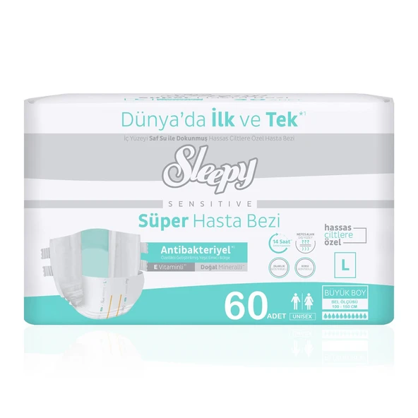 Sleepy Belbantlı Hasta Bezi L-Large Beden 60 Adet ürün görseli 1