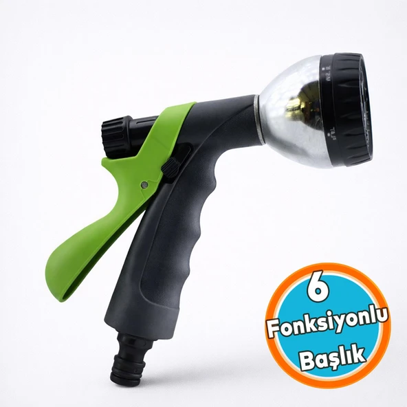 Bahçe Sulama Tabancası Tetikli Ayarlı Otomatik 6 Fonksiyonlu Tabanca ürün görseli 1