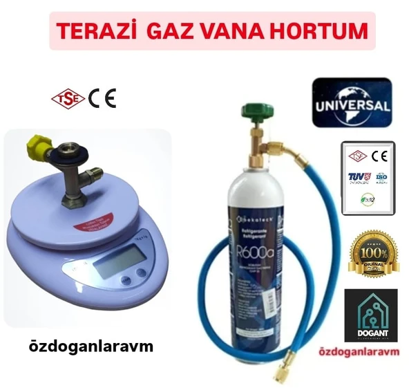 Tüp Terazili Gaz Destek Ünitesi Terazi+Gaz+Vana+Hortum Seti ürün görseli 1