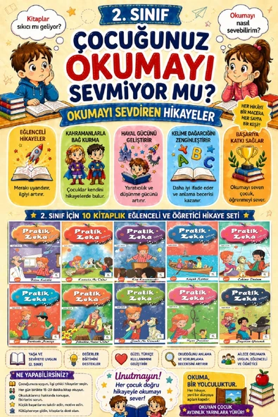 2 .Sınıf Okumayı Sevdiren 10 lu Hikaye Seti - 3 (32 sayfa) ürün görseli 1