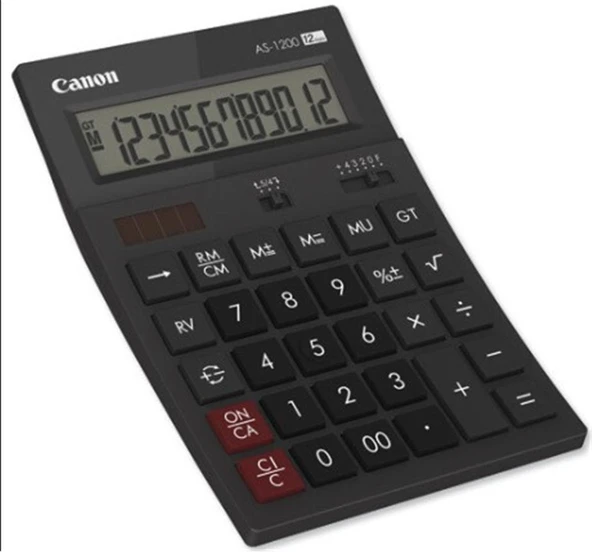 Canon AS-1200 HB 12 Hane Siyah Masa Üstü Hesap Makinesi ürün görseli 1