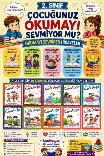 2 .Sınıf Okumayı Sevdiren 10 lu Hikaye Seti - 4 (32 sayfa) ürün görseli 1