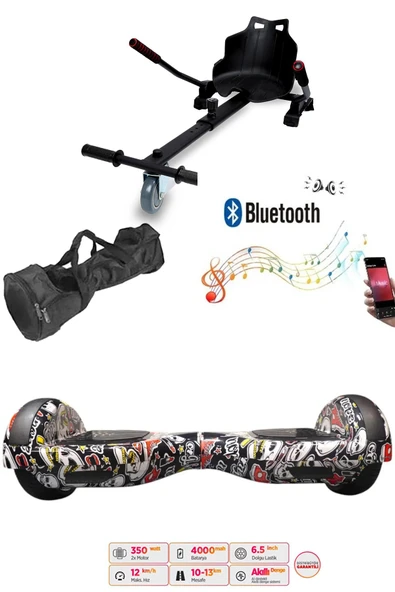 Citymate Elektrikli Kaykay Hoverboard Akıllı Denge 6.5 Inch + HoverKart + Çanta EXTREM PAKET D14 ürün görseli 1