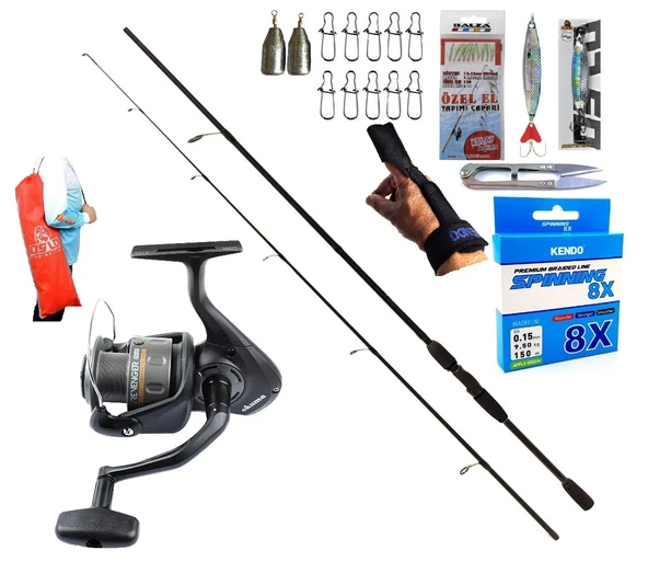 Okuma Revenger Rv-40 240cm 20-40gr Remixon Double Black Spin Olta Takımı Seti ürün görseli 1