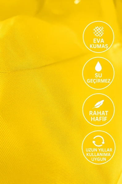 Yağmurluk Pvc Polyester Pardesü Xl Sarı - Resim 2