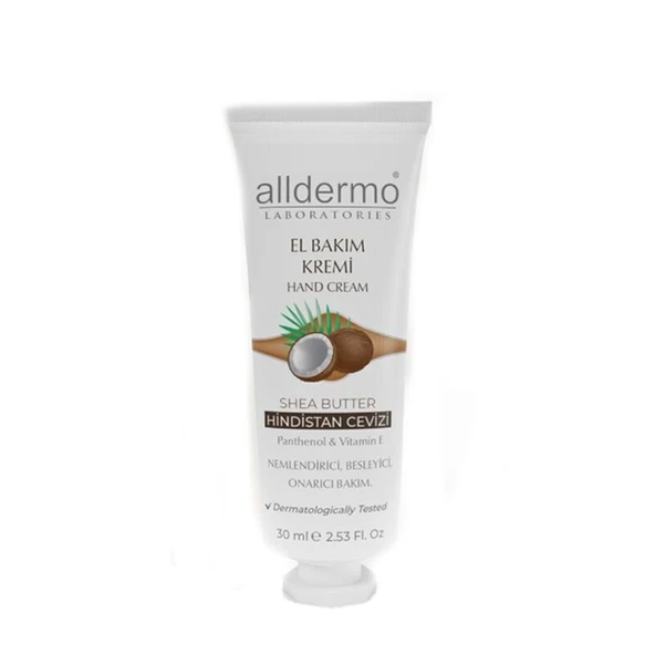 ALLDERMO EL KREMİ SHEA BUTTER HİNDİSTAN CEVİZİ 30 ML ürün görseli 1