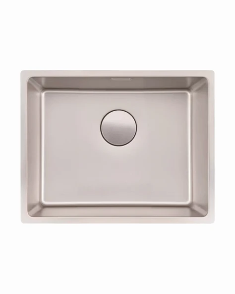 IVENTO - SİLVER 54 CM TEZGAHALTI / TEZGAHÜSTÜ PASLANMAZ ÇELİK EVİYE 540*440*210 ürün görseli 1