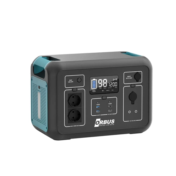 Orbus 1200W Taşınabilir Güç Kaynağı | 1132Wh Kapasiteli Güç İstasyonu ürün görseli 1