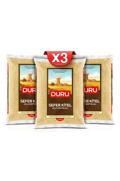 Duru Sefer Kitel (İçli Köftelik) 1 kg x 3 paket ürün görseli 1