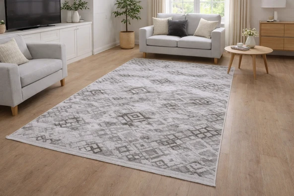 Merinos Vista 36892-098 Özel Kesme Halı Gri-Antrasit ürün görseli 1