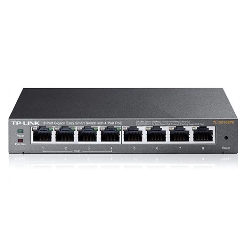TP-LINK TL-SG108PE 8PORT 10/100/1000 YÖNETİLEBİLİR POE SWITCH ürün görseli 1