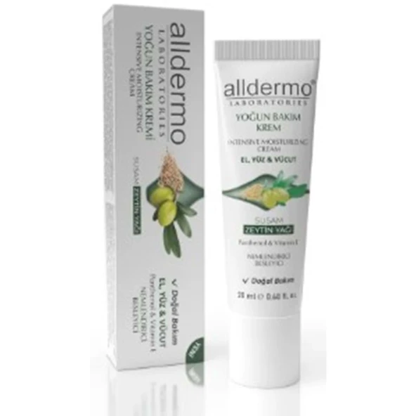 ALLDERMO YOĞUN BAKIM KREMİ ZEYTİN YAĞI SUSAM 20 ML ürün görseli 1
