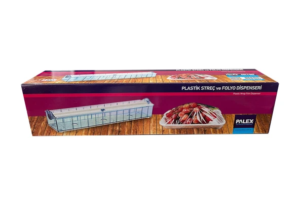 Palex Kayar Bıçaklı Plastik Streç Film Alüminyum Folyo Dispenseri Aparatı - 30 Cm. - Plastik - Mavi ürün görseli 1
