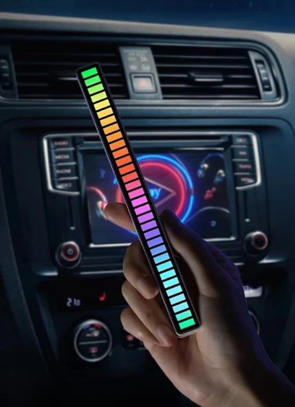 Rgb Çubuk Ekolayzer Sese Duyarlı Led Işık Ekolayzer Ayarlanabilir RENK-MOD ürün görseli 1