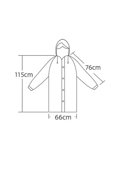 Yağmurluk Pvc Polyester Pardesü Xl Sarı - Resim 5