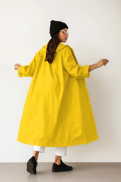 Yağmurluk Pvc Polyester Pardesü Xl Sarı ürün görseli 1