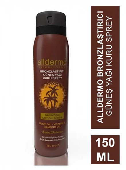 ALLDERMO BRONZING DRY OIL AEROSOL SPREY 150ML ürün görseli 1