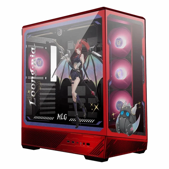 MSI MAG Pano 130R MLG Edition USB 3.2 ARGB ATX Mid Tower Kırmızı Kasa ürün görseli 1