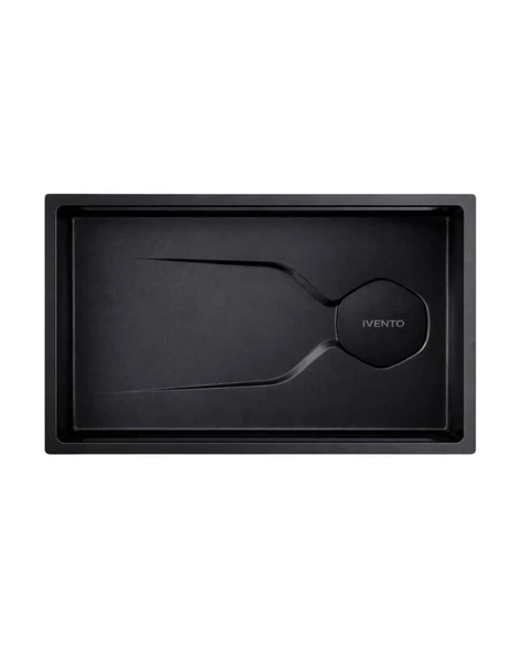 IVENTO - PVD MATTE BLACK 75 CM TEZGAHALTI / TEZGAHÜSTÜ PASLANMAZ ÇELİK EVİYE SET  750*430*223 ürün görseli 1