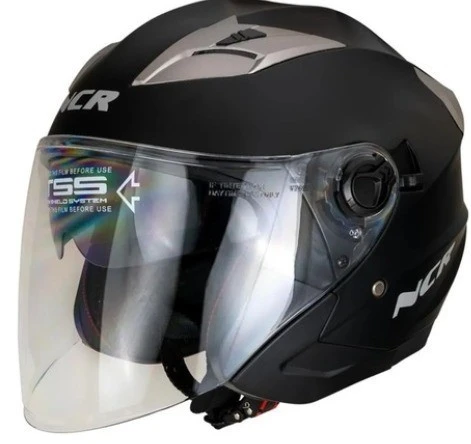 NCR KASK ÇENESİZ 708 ECE 22/06 BELGELİ- SİYAH ürün görseli 1