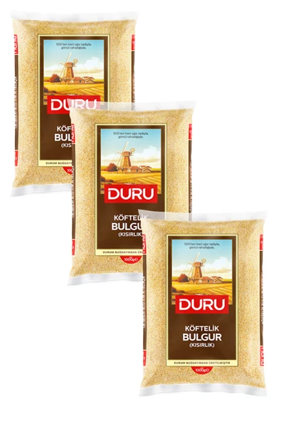 Duru Köftelik Bulgur 1 kg Kısırlık x 3 Adet ürün görseli 1