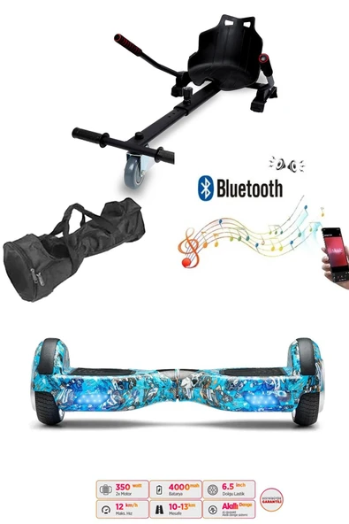 Citymate Elektrikli Kaykay Hoverboard Akıllı Denge 6.5 Inch + HoverKart + Çanta EXTREM PAKET D20 ürün görseli 1