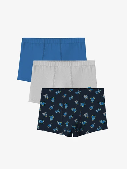 LCW Kids Lacivert Penye Erkek Çocuk Boxer 3'lü ürün görseli 1