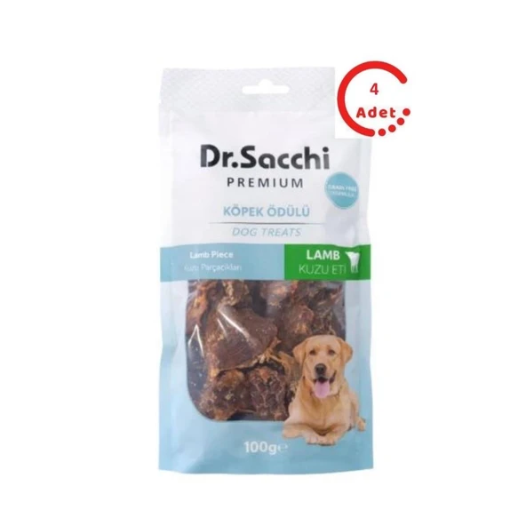 Dr.Sacchi Kuzu Parçacıklı Köpek Ödülü 100 Gr x 4 Adet ürün görseli 1