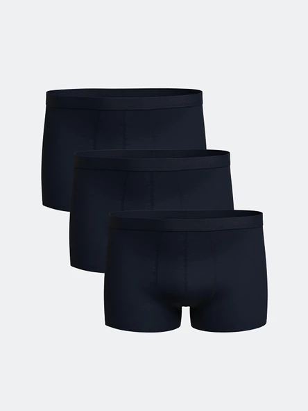 LC WAIKIKI Lacivert Standart Kalıp Pamuklu Esnek Erkek Boxer 3'lü ürün görseli 1