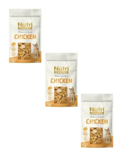 Nutri Feline Tavuklu ve Peynirli Kedi Ödül Maması 50 gr x 3 Adet (Gurme Lezzet) ürün görseli 1