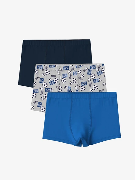 LCW Kids Gri Baskılı Erkek Çocuk Boxer 3'lü ürün görseli 1