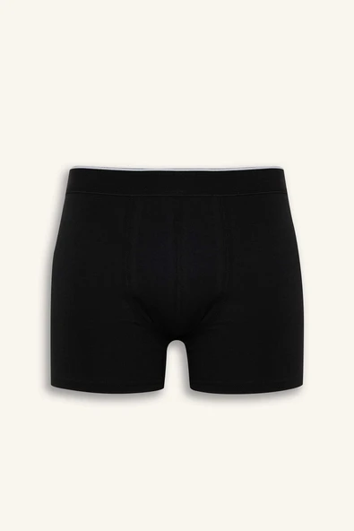 Defacto G2983AXBK81 Siyah Regular Fit 3'lü Boxer - Resim 5