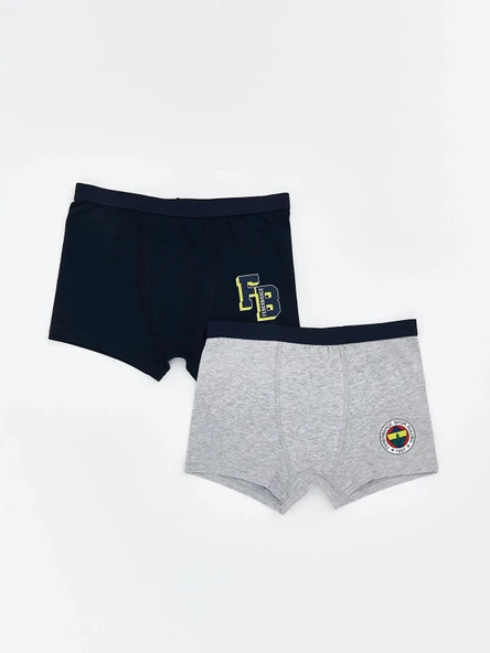 LCW Kids Lacivert Fenerbahçe Baskılı Erkek Çocuk Boxer 2'li ürün görseli 1