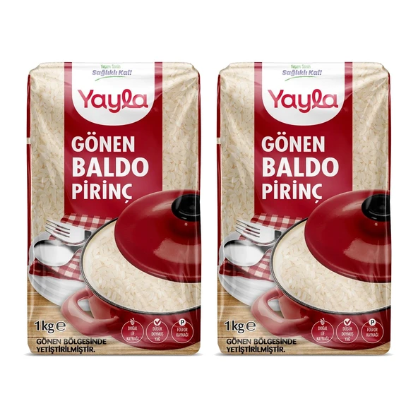 Yayla Bakliyat Gönen Baldo Pirinç 1 kg x 2 Adet ürün görseli 1