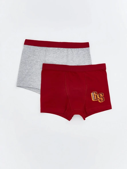 LCW Kids Kırmızı Galatasaray Baskılı Erkek Çocuk Boxer 2'li ürün görseli 1