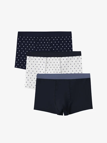 LCW Kids Mavi Baskılı Erkek Çocuk Boxer 3'lü ürün görseli 1