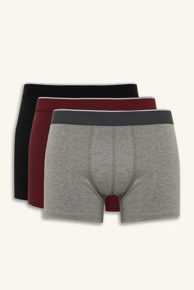 Defacto G2983AXBK81 Siyah Regular Fit 3'lü Boxer ürün görseli 1