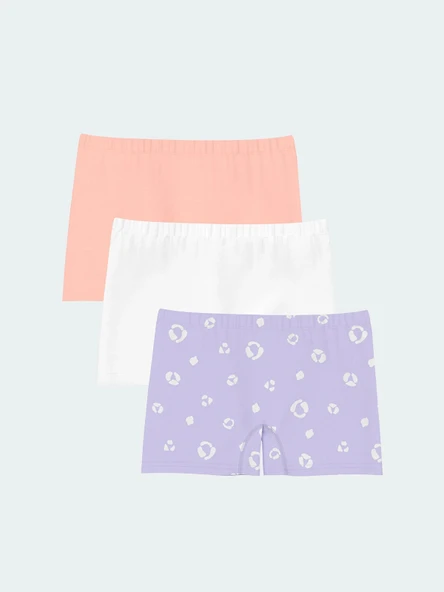 LCW Kids Pembe Baskılı Kız Çocuk Boxer 3'lü ürün görseli 1