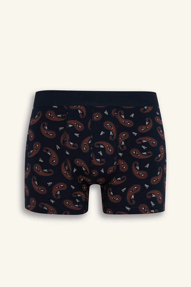 Defacto E2919 Lacivert Regular Fit Çizgili 3'lü Boxer - Resim 5