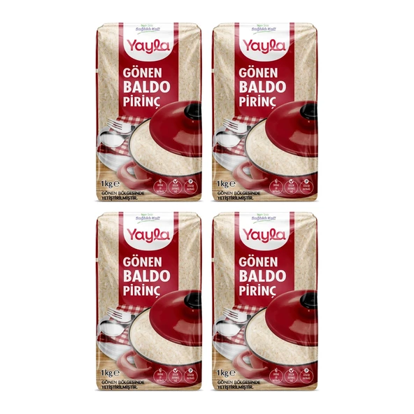 Yayla Bakliyat Gönen Baldo Pirinç 1 kg x 4 Adet ürün görseli 1