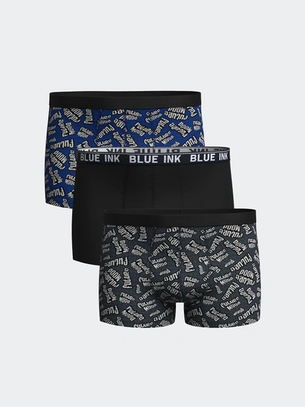 LC WAIKIKI Siyah Standart Kalıp Pamuklu Esnek Erkek Boxer 3'lü ürün görseli 1