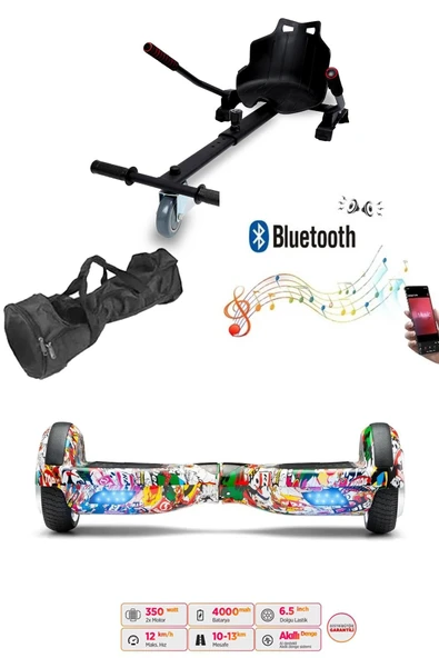 Citymate Elektrikli Kaykay Hoverboard Akıllı Denge 6.5 Inch + HoverKart + Çanta EXTREM PAKET D19 ürün görseli 1